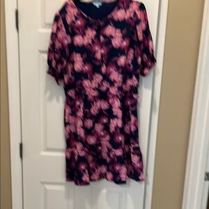 Drapper James Floral Pink and Navy Women's Dress szXXL